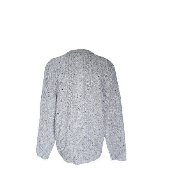 Levi's Men's Gray Wool Fisherman Cable Knit Sweater - Picture 2 of 7